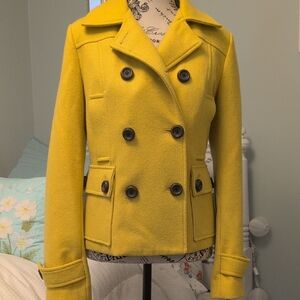 Maria D Yellow Pea Coat